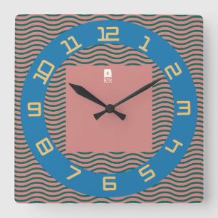 LOVE LEX REDREEN BY MASANSER SQUARE WALL CLOCK