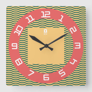 LOVE LEX REDREEN BY MASANSER SQUARE WALL CLOCK