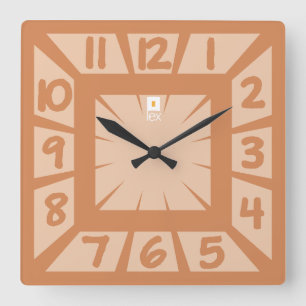LOVE LEX REVIVAL BY MASANSER PIXELAT SQUARE WALL CLOCK