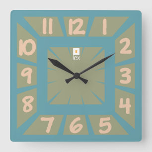 LOVE LEX REVIVAL BY MASANSER PIXELAT SQUARE WALL CLOCK