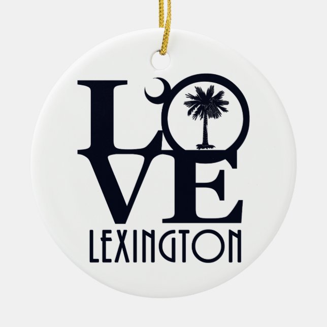 LOVE Lexington SC Ceramic Tree Decoration (Front)