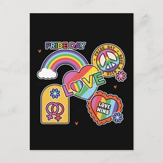 Love. LGBT+Pride. Pride day. Rainbow love.   Card (Front)
