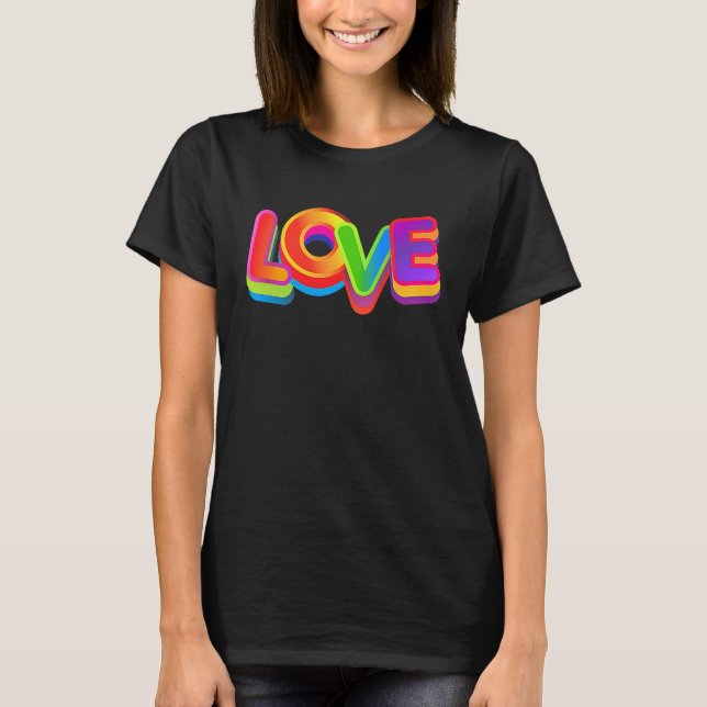 Love LGBT Rainbow Flag Gay Pride Month SF Pride Pa T-Shirt (Front)
