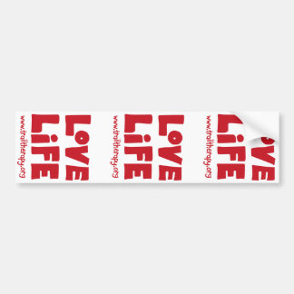 Love Life Bumper Sticker (times three)