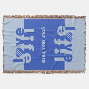 Love / Life custom throw blanket