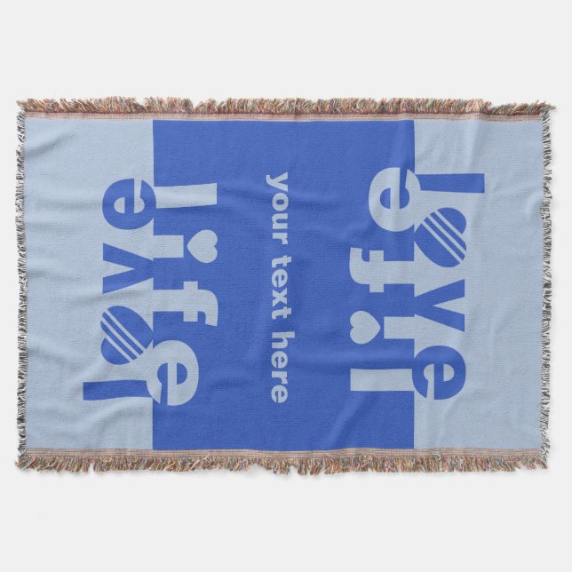 Love / Life custom throw blanket (Front)
