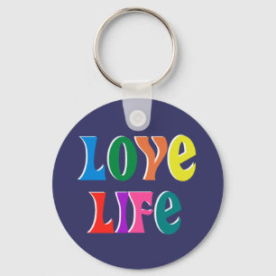 LOVE LIFE! customisable christian message Key Ring