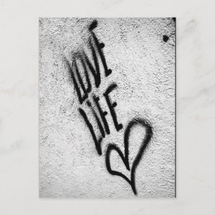 Love Life Graffiti Postcard