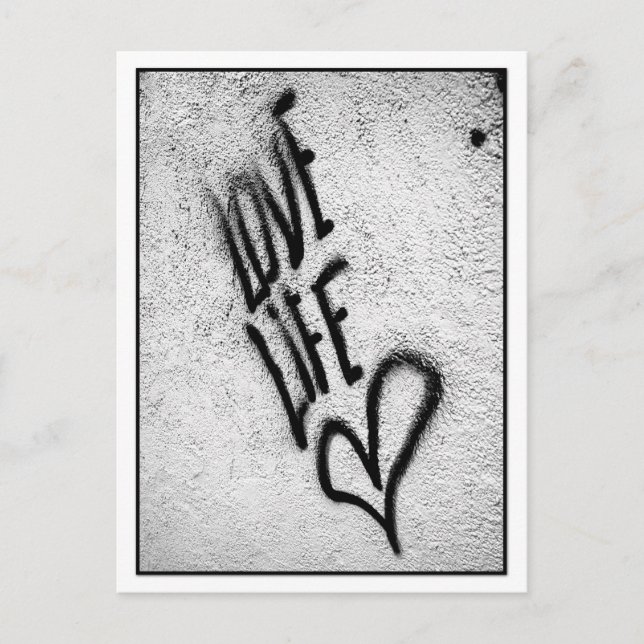 Love Life Graffiti Postcard (Front)