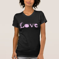 Love Life In Vintage Black Pink And Gold