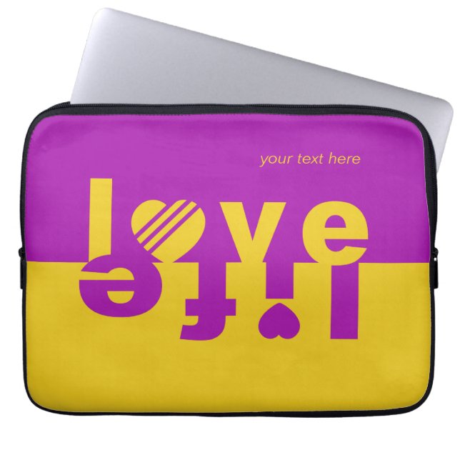 LOVE LIFE laptop sleeves (Front)