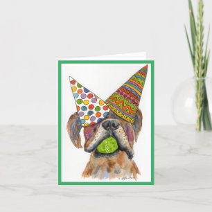 love life like a boxer-watercolor + text thank you card