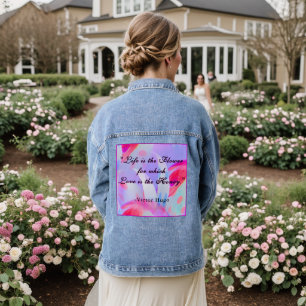 Love & Life Quote Colourful Demin Jacket