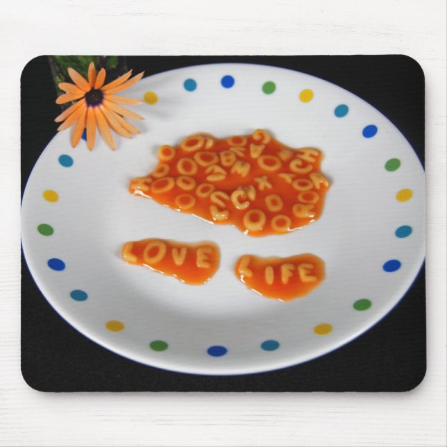 Love Life Spaghetti  Mouse Mat (Front)