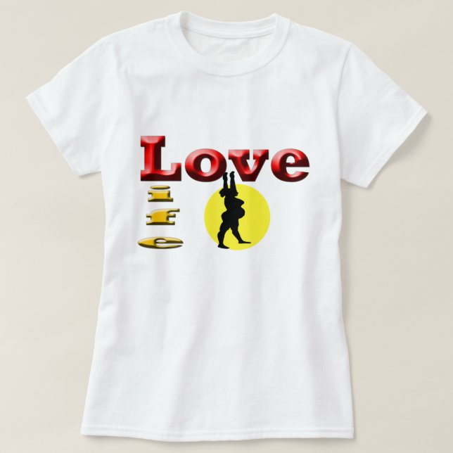 Love Life sunny pregnant t shirt (Design Front)