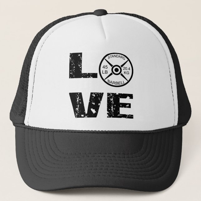 Love Lifting Weights Trucker Hat (Front)