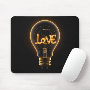 Love Light Bulb Mouse Mat