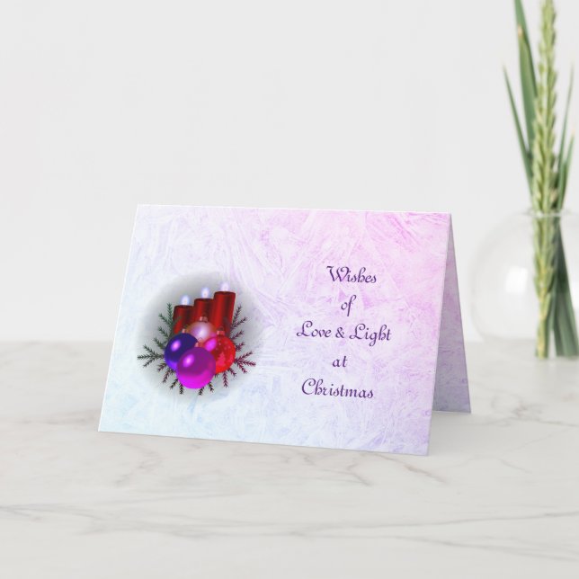 Love & Light Christmas Holiday Card (Front)