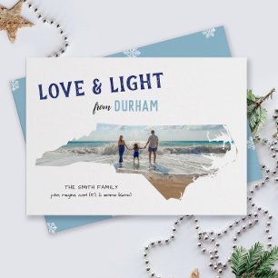 Love & Light from North Carolina Hanukkah Photo Holiday Card