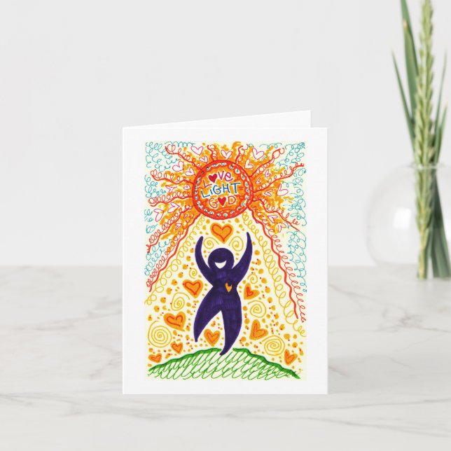 LOVE = LIGHT = GOD  notecard (Front)