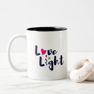 LOVE & LIGHT-HANUKKAH Two-Tone COFFEE MUG