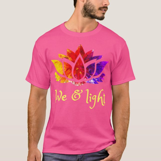 Love  Light Lotus Spiritual Reiki Yoga T-Shirt (Front)