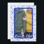 Love & Light Photo Hanukkah Card<br><div class="desc">Photo Hanukkah card with Love & Light greeting and hand drawn background pattern.</div>