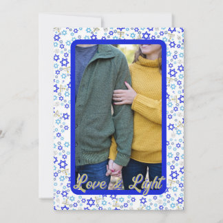 Love & Light Photo Hanukkah Card 