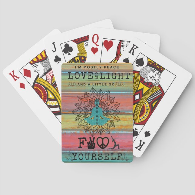 Love & Light Yoga Playing Cards (Back)