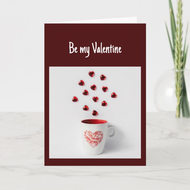 Love Like a Warm Cup of Coffee Fun Valentine Card (Front)
