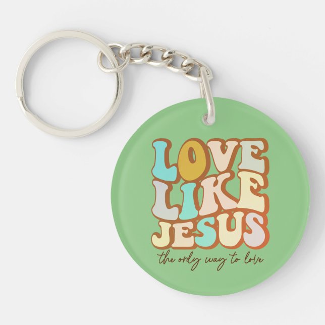 Love Like Jesus Christian Key Ring (Front)