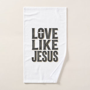 Love Like Jesus Christian Typography Design_1 Hand Towel