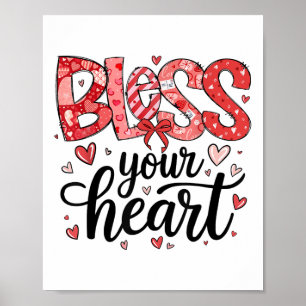 Love Like Jesus Coquette Valentines Day Christian  Poster