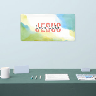 Love Like Jesus Inspirational Christian Quote Banner