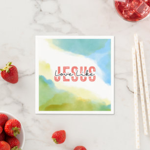 Love Like Jesus Inspirational Christian Quote Napkin