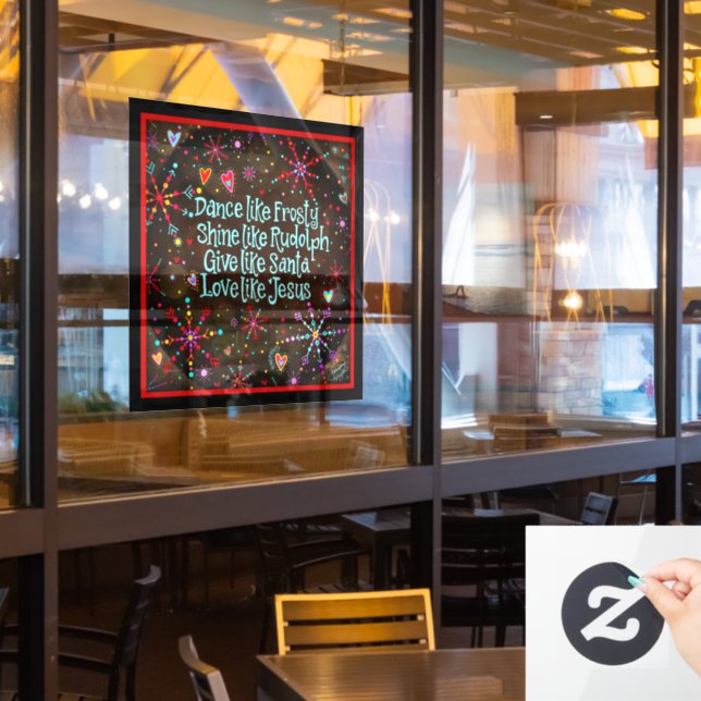 Love like Jesus! “Inspirivity” Window Cling (Restaurant Window)