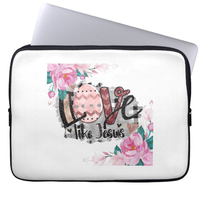 love like jesus laptop sleeve (Front)