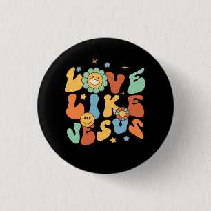 Love Like Jesus Religious God Christian Words On B 3 Cm Round Badge