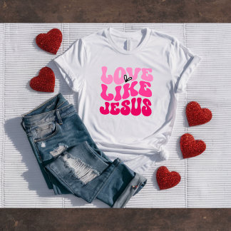 Love Like Jesus Retro Valentine's Tee