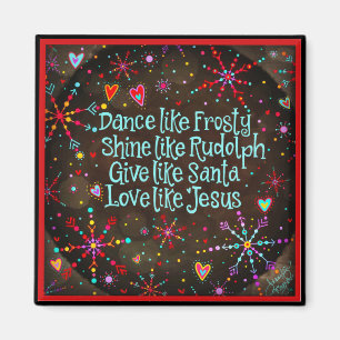 Love like Jesus snowflake Magnet