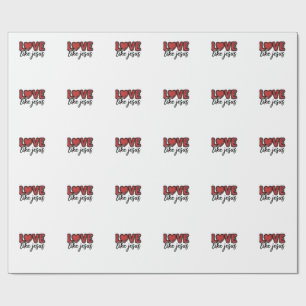 Love Like Jesus Vintage Christian Shirt Design_1 Wrapping Paper
