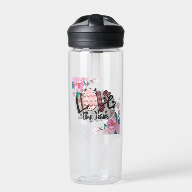 love like jesus water bottle (Front)