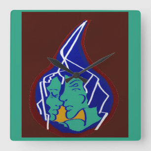 Love Like Lightning in a Teardrop Square Wall Clock