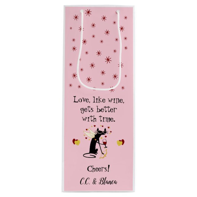 Love Like Wine Valentine Wine Gift Bag (Front)