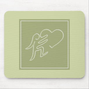 LOVE (LIME) MOUSE MAT