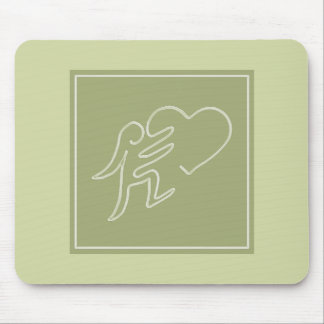LOVE (LIME) MOUSE MAT