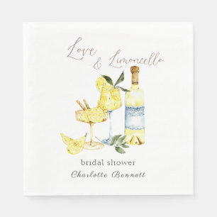 Love Limoncello Cocktail Bridal Shower Napkin