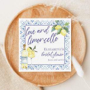 Love Limoncello Italian Handwritten Bridal Shower  Napkin