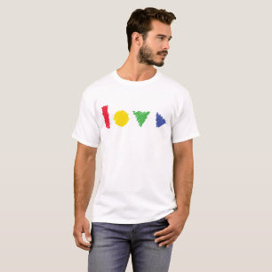 Love line shapes (geometric symbols) T-Shirt