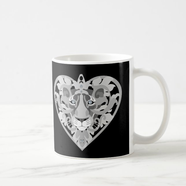 Love Lioness Locket (silver) Coffee Mug (Right)